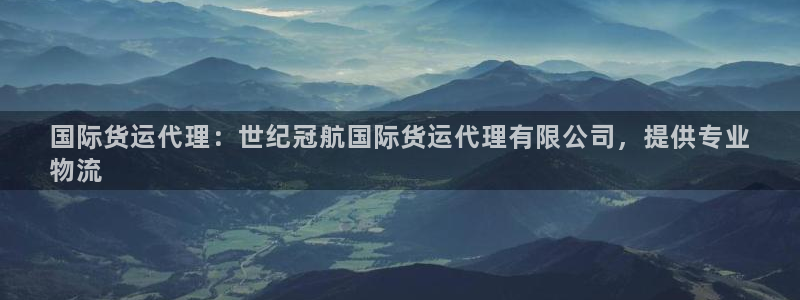 尊龙凯时人生就是搏客户：国际货运代理：世纪冠航国际货运代