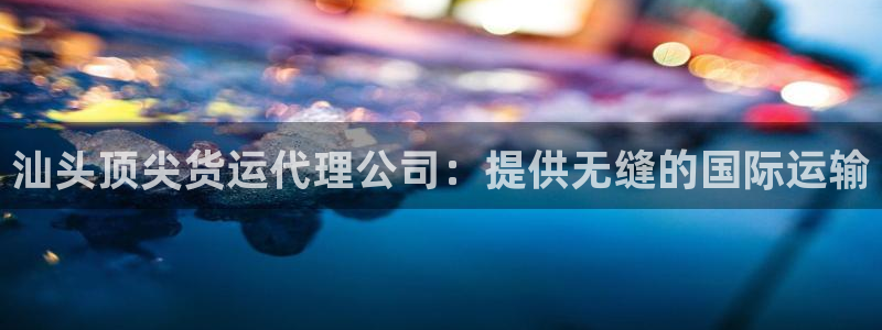 z6尊龙官方网站：汕头顶尖货运代理公司：提供无缝的国际运