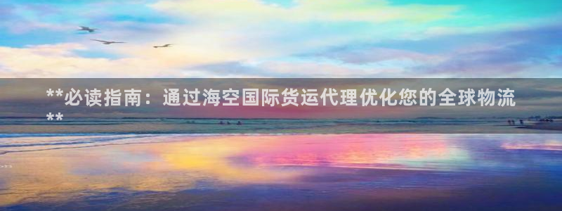 尊龙凯时法拉币：**必读指南：通过海空国际货运代理优化您