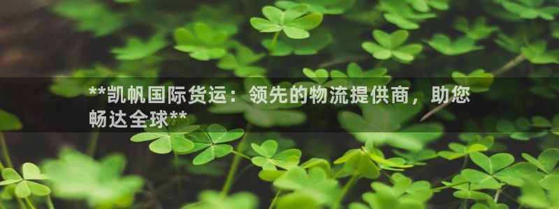 尊龙手机版下载：**凯帆国际货运：领先的物流提供商，助您