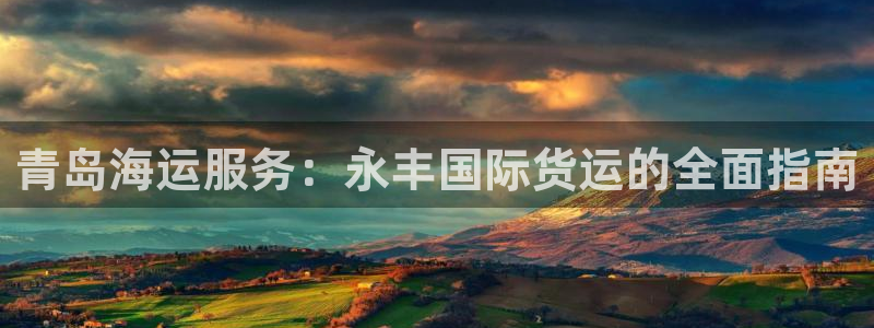尊龙棋牌老板是谁：青岛海运服务：永丰国际货运的全面指南