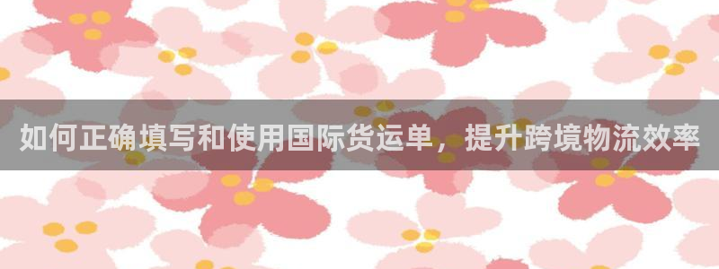 尊龙凯时登入首页：如何正确填写和使用国际货运单，提升跨境